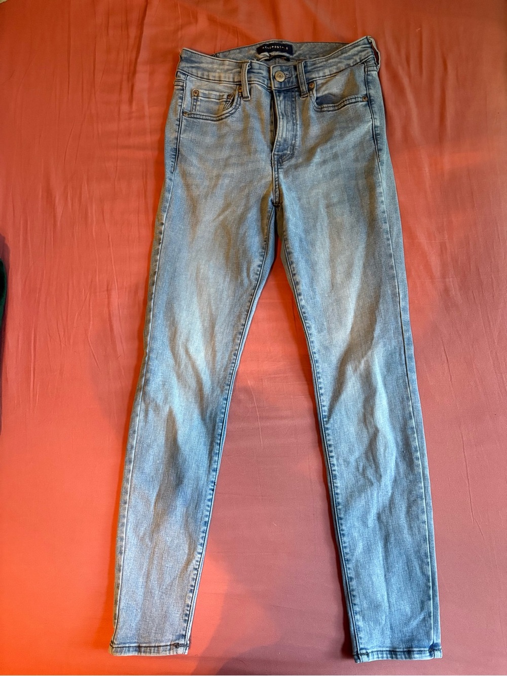 Aeropostale High Rise Jegging Jeans Size 6 Regular Light Wash Stretch